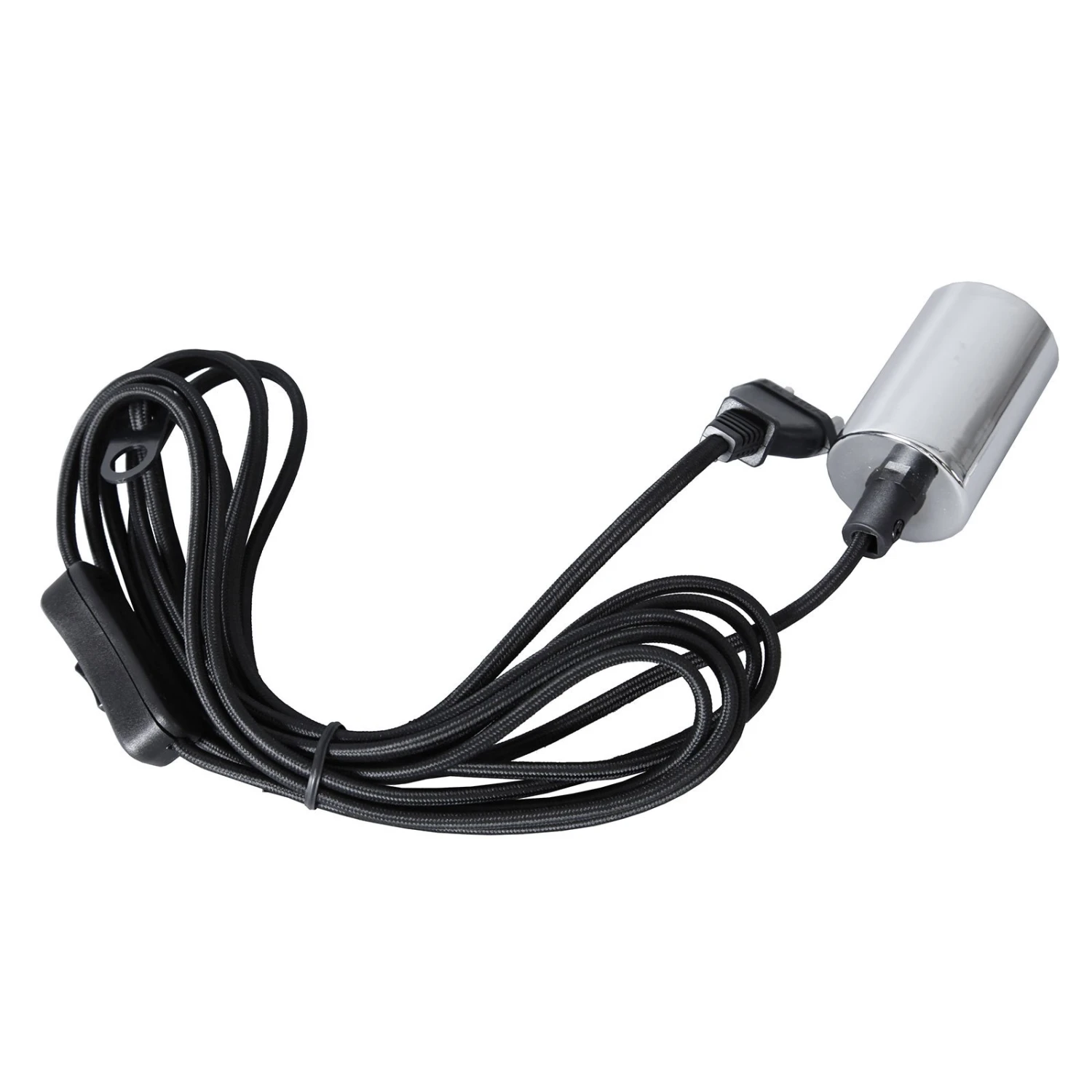 E27-Fassung Stil Mit Kabel, Silberfarben 2 E27-Fassung Stil Mit Kabel, Silberfarben – Bild 2