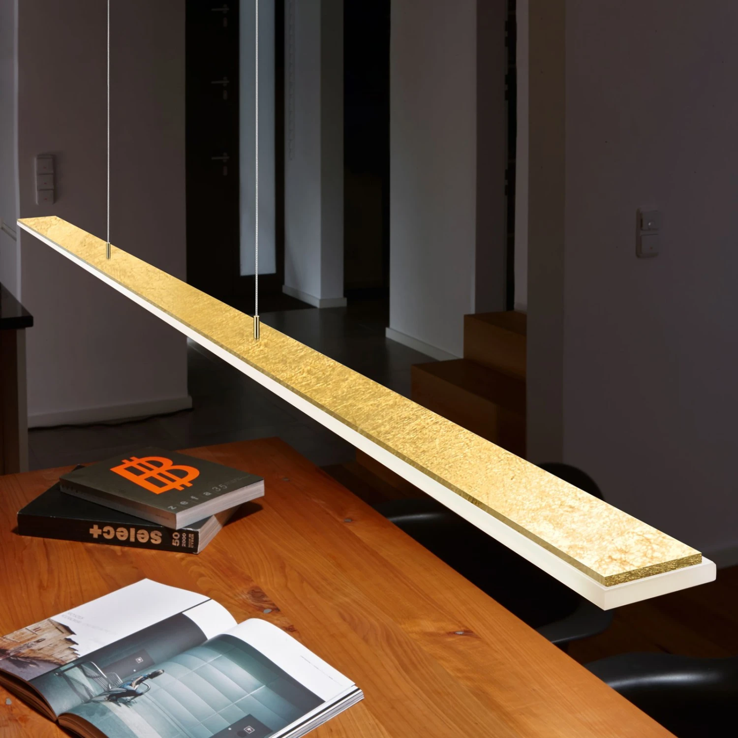 BANKAMP Fly LED-Hängeleuchte ZigBee Blattgold 1 BANKAMP Fly LED-Hängeleuchte ZigBee Blattgold