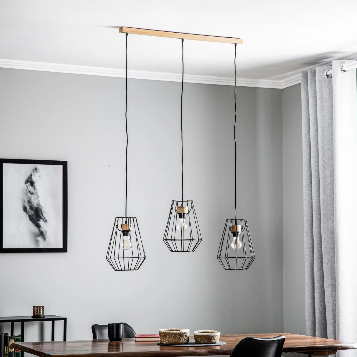 Envostar Finan Pendel 3flammig Linear Schirm 21cm 2 Envostar Finan Pendel 3flammig Linear Schirm 21cm – Bild 2