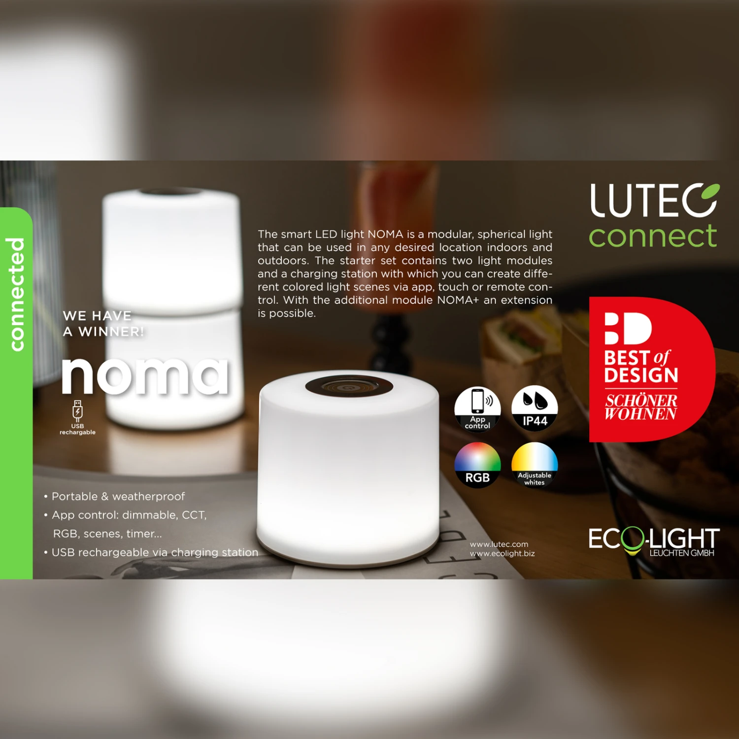 LED-Außen-Tischleuchte Noma Zusatzmodul 5 LED-Außen-Tischleuchte Noma Zusatzmodul – Bild 5