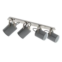 EGLO Deckenlampe Villabate Mit 4 Textilschirmen In Grau 5 EGLO Deckenlampe Villabate Mit 4 Textilschirmen In Grau -Paulmann Verkaufsgeschäft 3032415 2