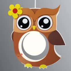 Braune Hängeleuchte Erna In Eulenform