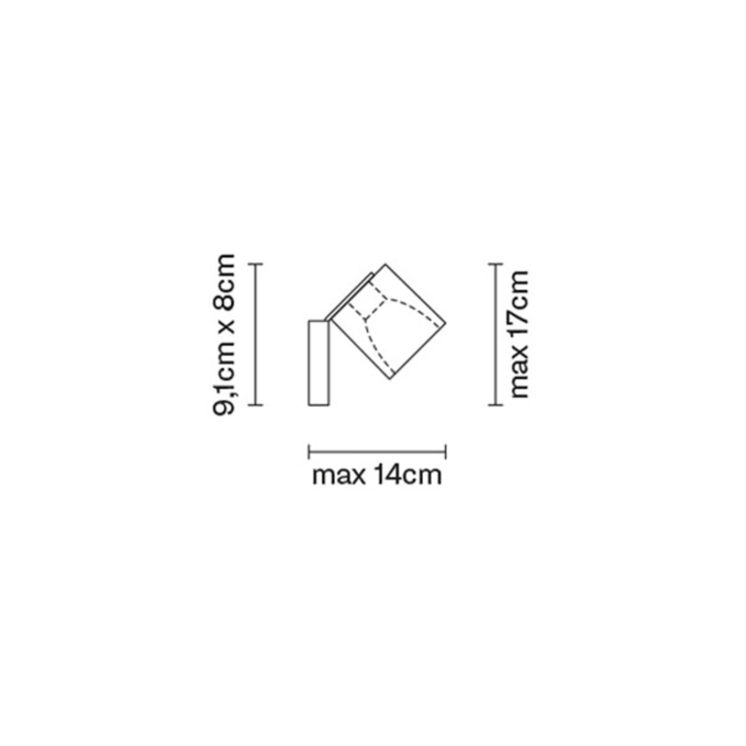 Fabbian Cubetto Wandlampe GU10 Kupfer/klar 2 Fabbian Cubetto Wandlampe GU10 Kupfer/klar – Bild 2