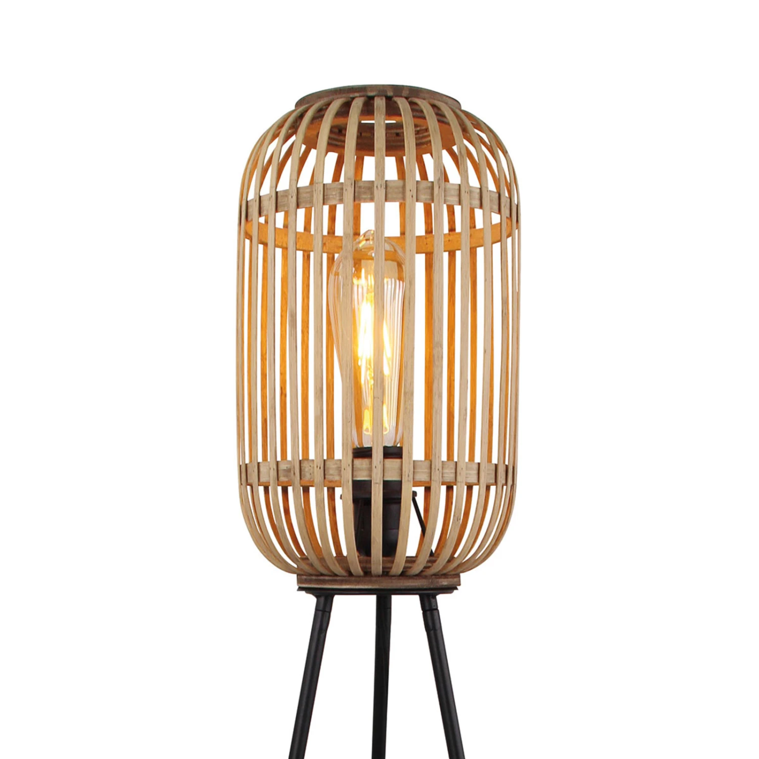 Stehleuchte Malacca Mit Holzschirm 2 Stehleuchte Malacca Mit Holzschirm – Bild 2