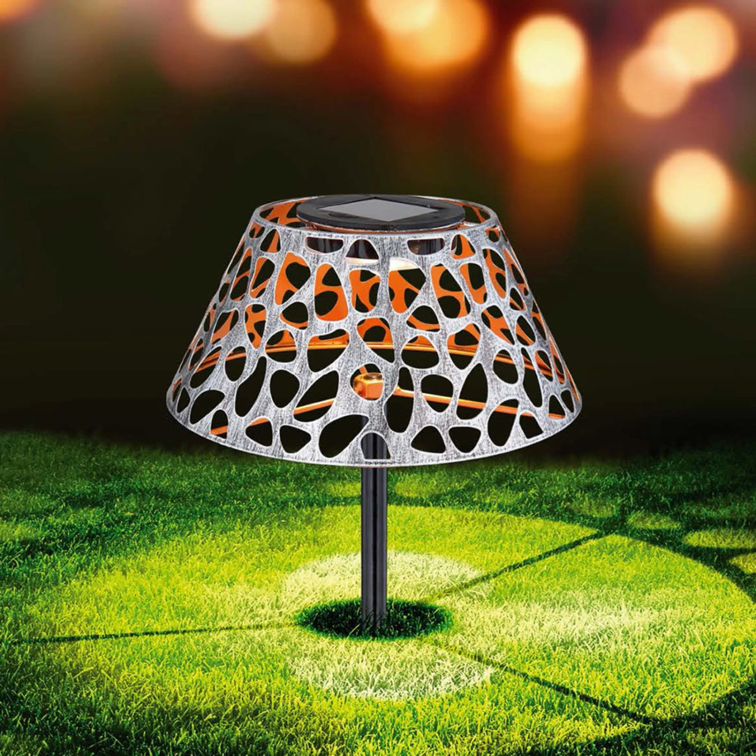 Globo LED-Solarleuchte 33648 Mit Dekorstanzungen 4 Globo LED-Solarleuchte 33648 Mit Dekorstanzungen – Bild 4