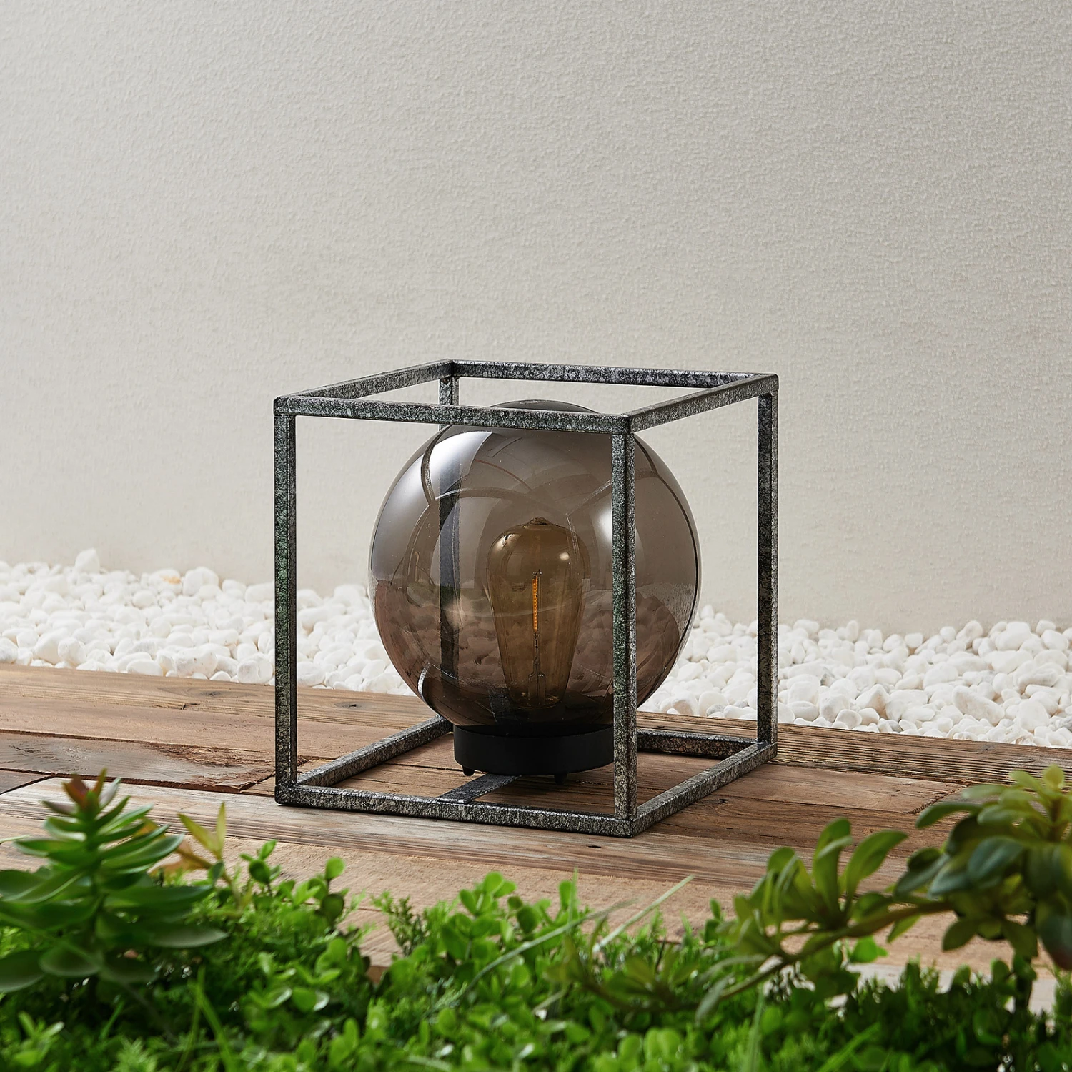 Lindby Purdie LED-Solarleuchte, Käfig, Kugel 2 Lindby Purdie LED-Solarleuchte, Käfig, Kugel – Bild 2