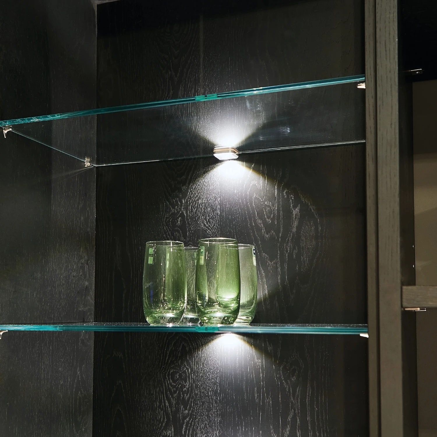 Hera LED-Glasclip Up And Down, Edelstahloptik 1 Hera LED-Glasclip Up And Down, Edelstahloptik