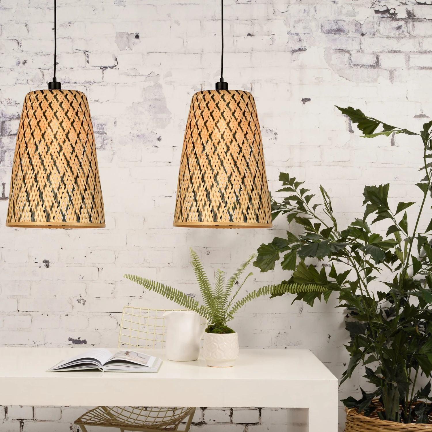 GOOD & MOJO Kalimantan Hängelampe, Konisch, H 48cm 4 GOOD & MOJO Kalimantan Hängelampe, Konisch, H 48cm – Bild 4