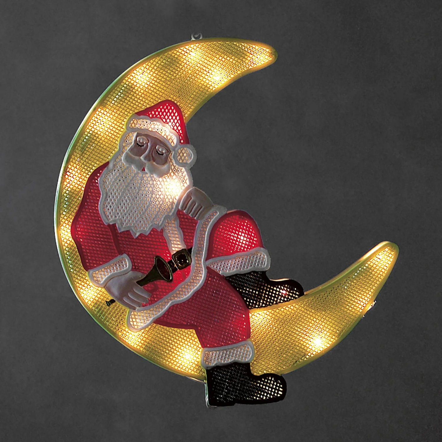 LED-Fensterbild Weihnachtsmann Im Mond 4 LED-Fensterbild Weihnachtsmann Im Mond – Bild 4