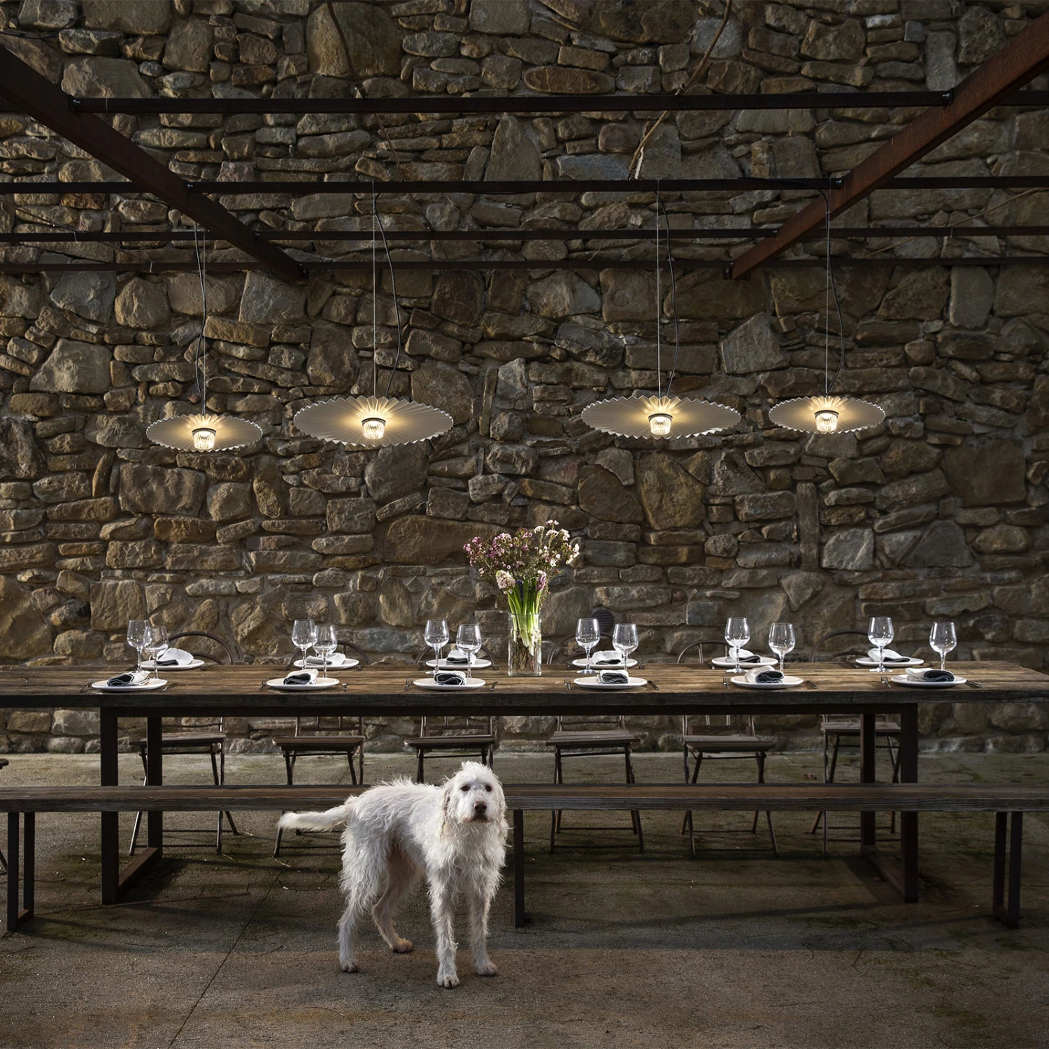 Karman Gonzaga LED-Hängeleuchte, Ø 59 Cm, Weiß 2 Karman Gonzaga LED-Hängeleuchte, Ø 59 Cm, Weiß – Bild 2