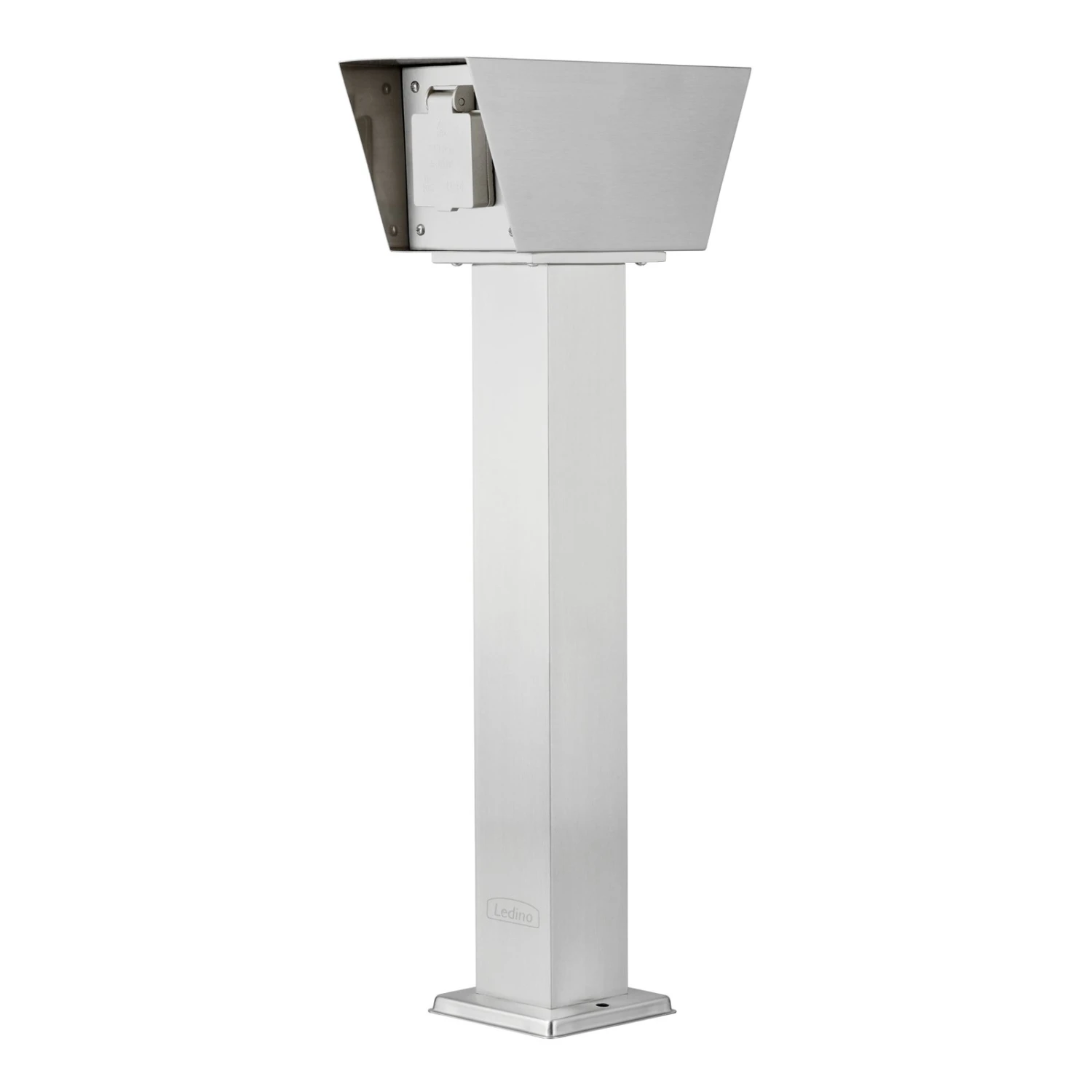 Steckdosensäule Connect L2 Mit 2 Dosen, Edelstahl 1 Steckdosensäule Connect L2 Mit 2 Dosen, Edelstahl