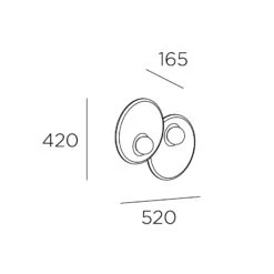 LEDS-C4 Trip Wandleuchte 2-flammig Schwarz