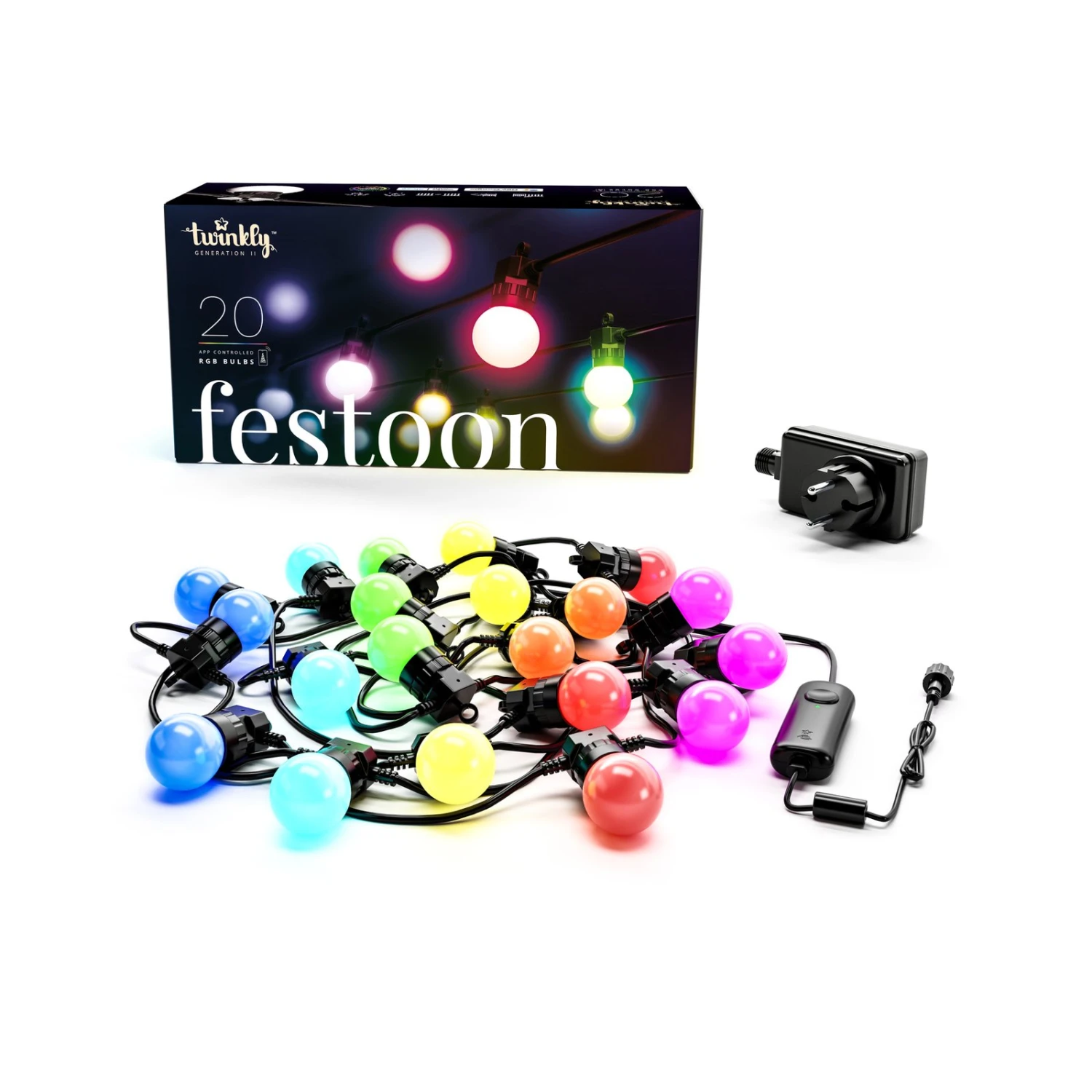 LED-Party-Lichterkette Twinkly Festoon Starter Kit 1 LED-Party-Lichterkette Twinkly Festoon Starter Kit