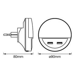 LEDVANCE Lunetta USB LED-Nachtlicht Mit USB-Port -Paulmann Verkaufsgeschäft 6106168 8