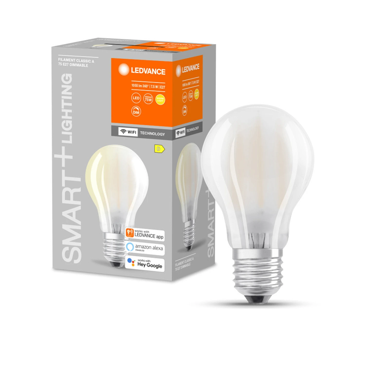 LEDVANCE SMART+ WiFi Filament Classic E27 7,5W 827 1 LEDVANCE SMART+ WiFi Filament Classic E27 7,5W 827