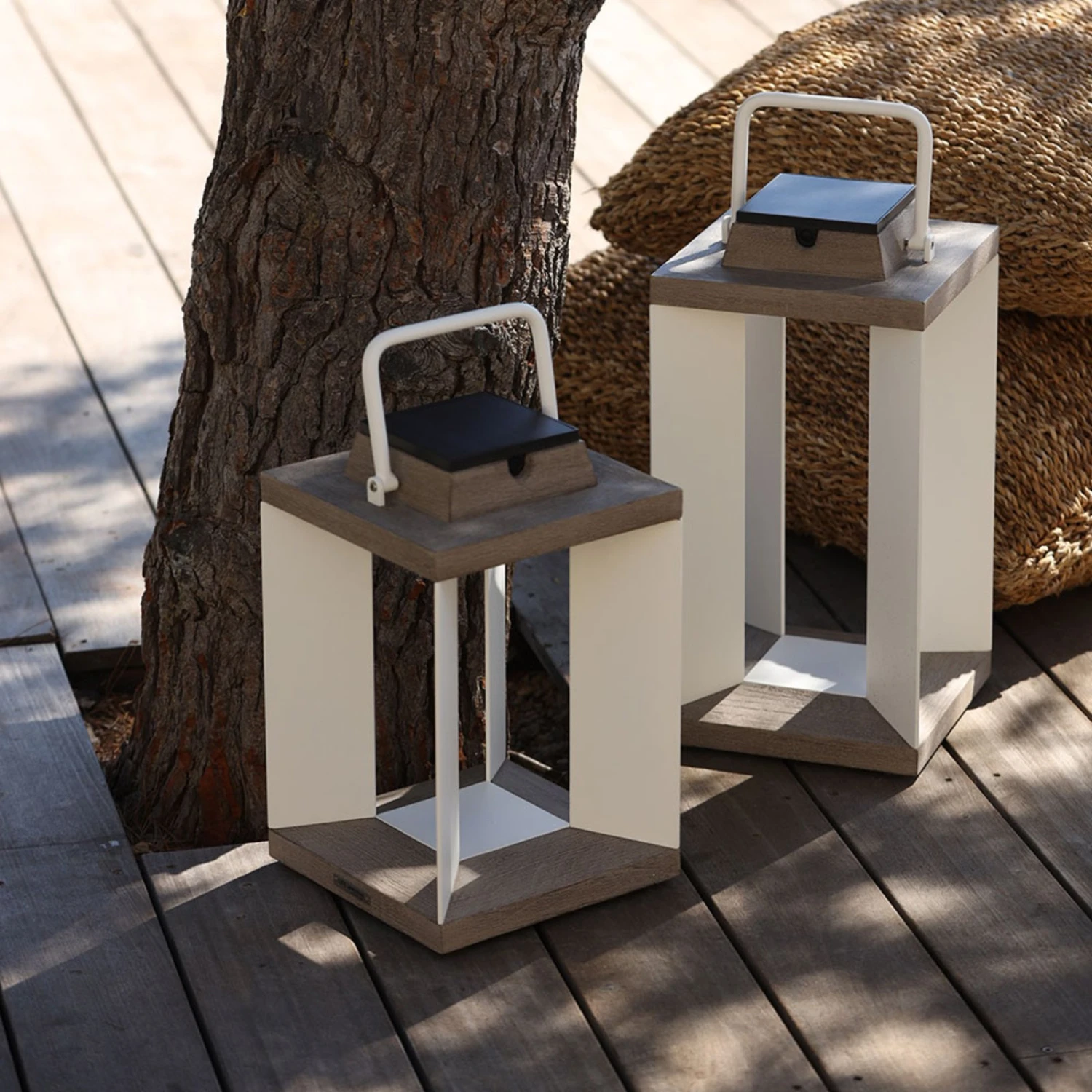 Solarlaterne Teckalu, Duratek/weiß, 45,5cm 2 Solarlaterne Teckalu, Duratek/weiß, 45,5cm – Bild 2