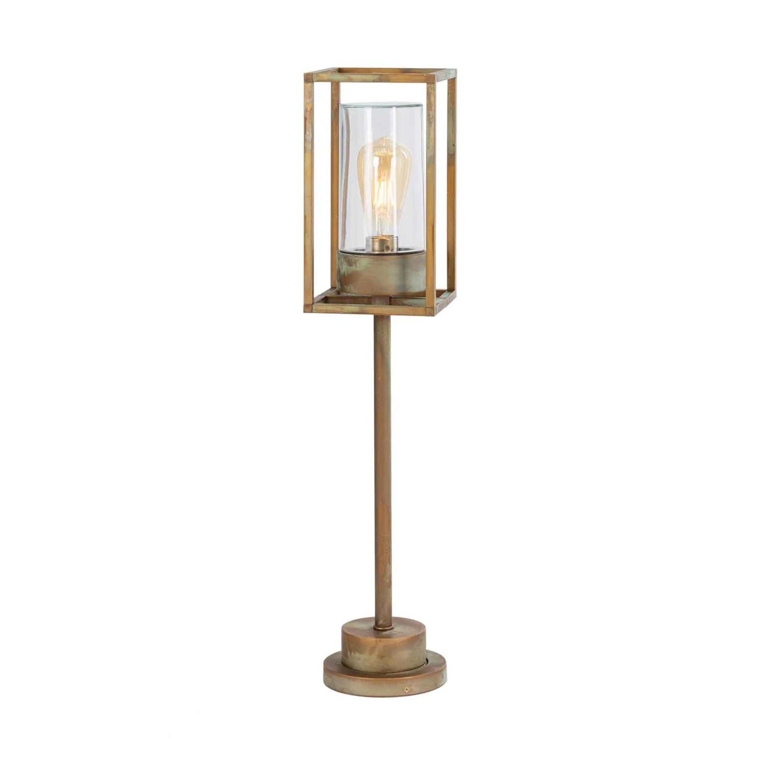 Wegeleuchte Cubic³ 3370 Messing Antik/klar 2 Wegeleuchte Cubic³ 3370 Messing Antik/klar – Bild 2