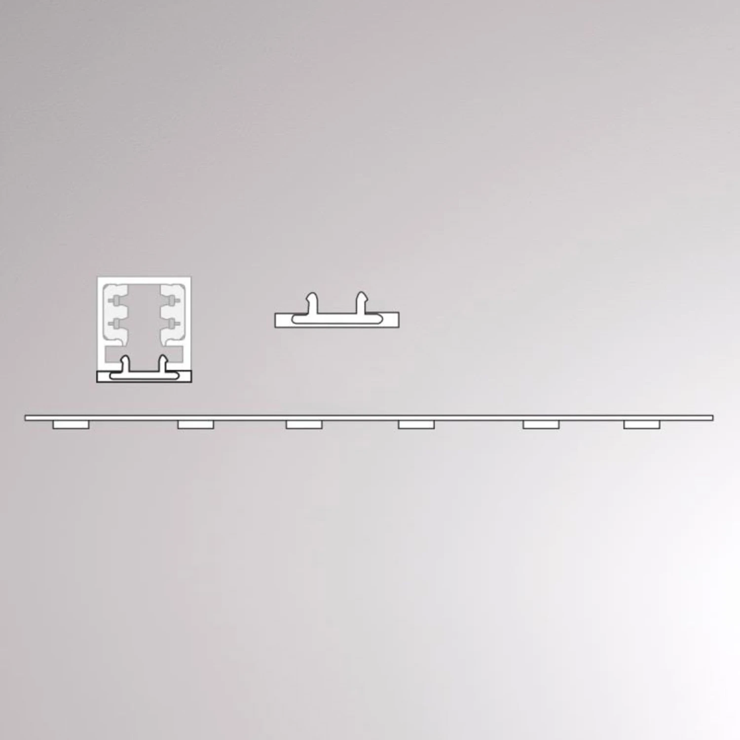 Blindabdeckung Für Volare Schiene, 1m, Schwarz 1 Blindabdeckung Für Volare Schiene, 1m, Schwarz