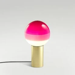MARSET Dipping Light S Tischlampe Rosa/messing