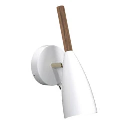 Wandleuchte Pure In Weiß Mit Holzelement -Paulmann Verkaufsgeschäft 7005932 3