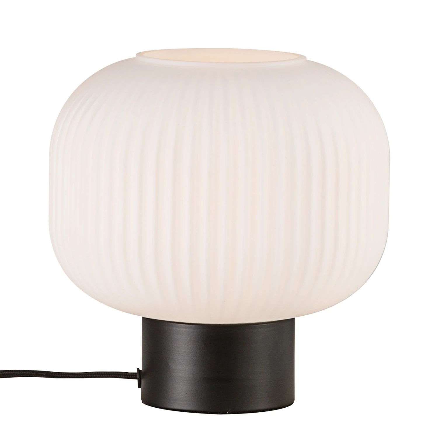 Nordlux Tischleuchte Milford Mit Glasschirm, Fuß Schwarz 3 Nordlux Tischleuchte Milford Mit Glasschirm, Fuß Schwarz – Bild 3