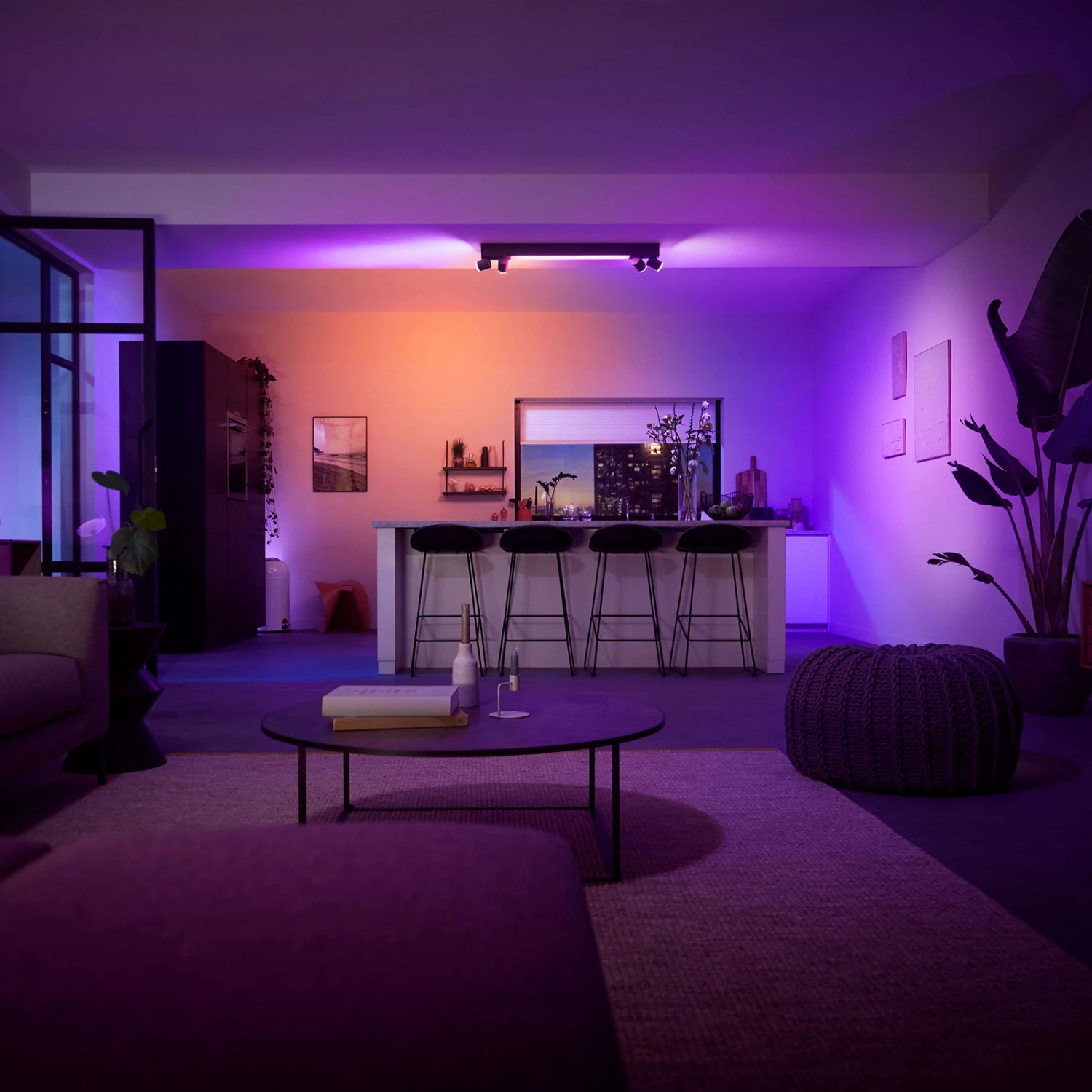 Philips Hue Centris Deckenspot Vierflammig Schwarz 3 Philips Hue Centris Deckenspot Vierflammig Schwarz – Bild 3
