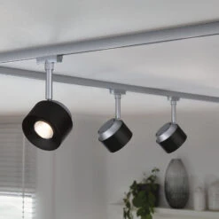 Paulmann URail LED-Spot Pane Chrom Matt, Schwarz