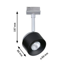 Paulmann URail LED-Spot Pane Chrom Matt, Schwarz 16 Paulmann URail LED-Spot Pane Chrom Matt, Schwarz -Paulmann Verkaufsgeschäft 7602251 7
