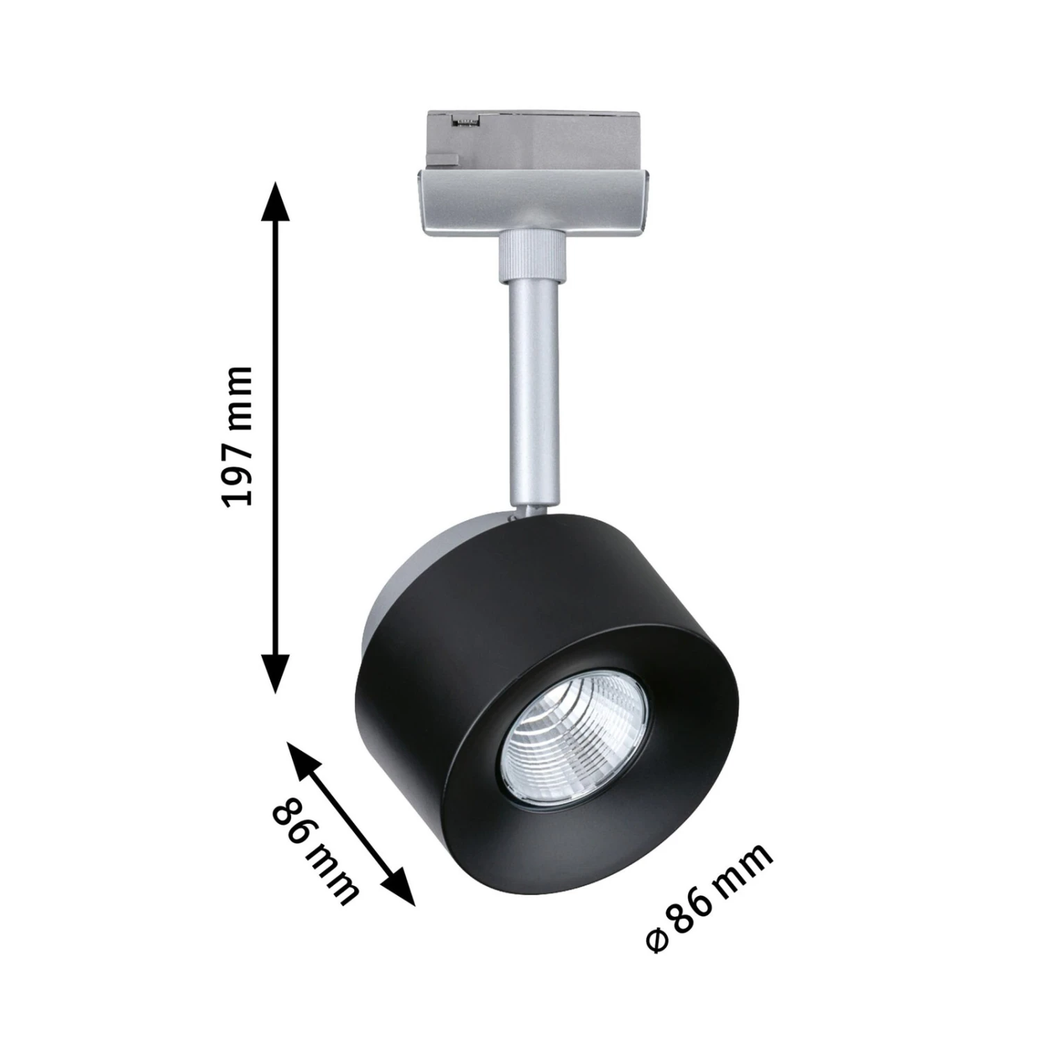 Paulmann URail LED-Spot Pane Chrom Matt, Schwarz 8 Paulmann URail LED-Spot Pane Chrom Matt, Schwarz – Bild 8