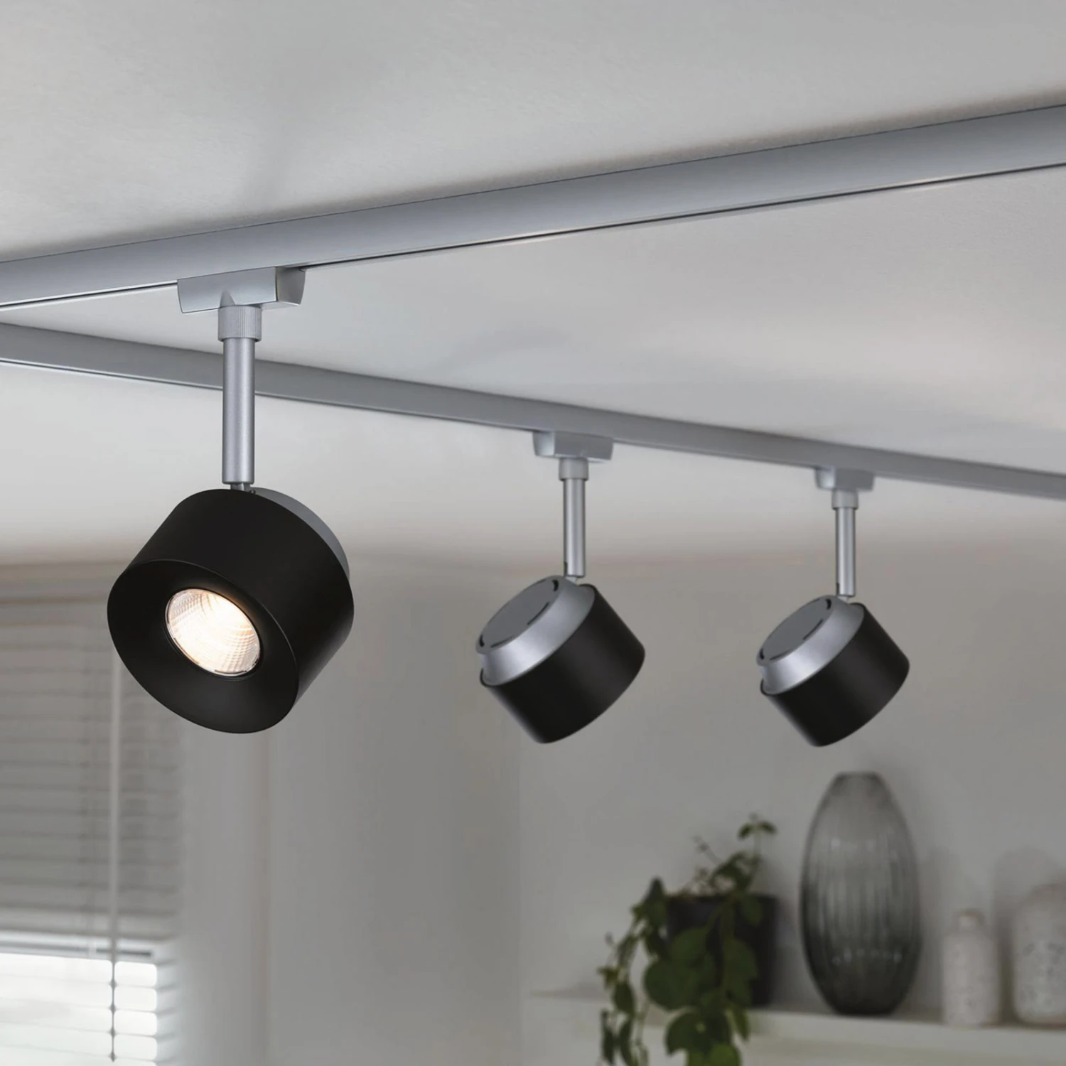 Paulmann URail LED-Spot Pane Chrom Matt, Schwarz 1 Paulmann URail LED-Spot Pane Chrom Matt, Schwarz