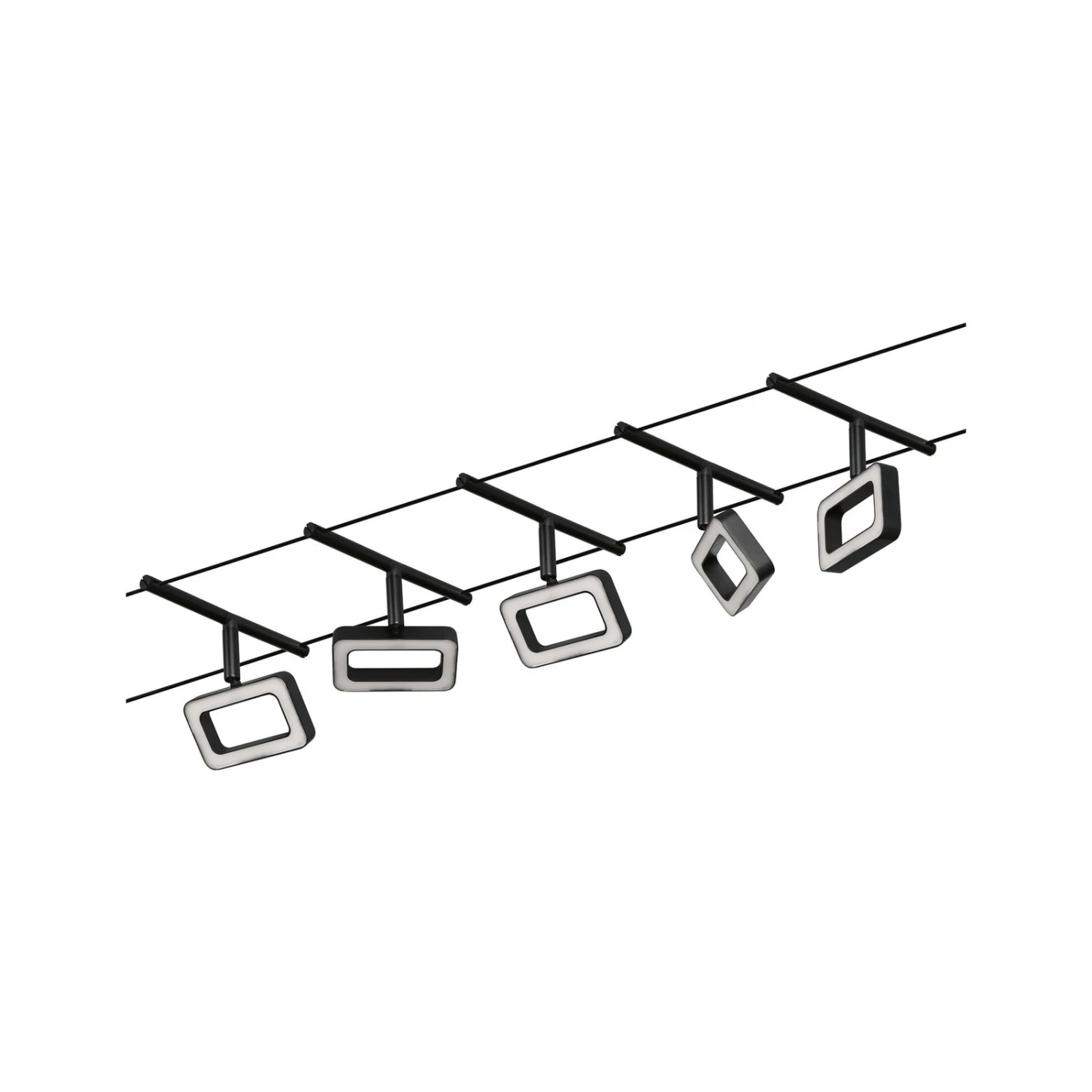 Paulmann Frame LED-Seilsystem 5fl. Schwarz Matt 3 Paulmann Frame LED-Seilsystem 5fl. Schwarz Matt – Bild 3