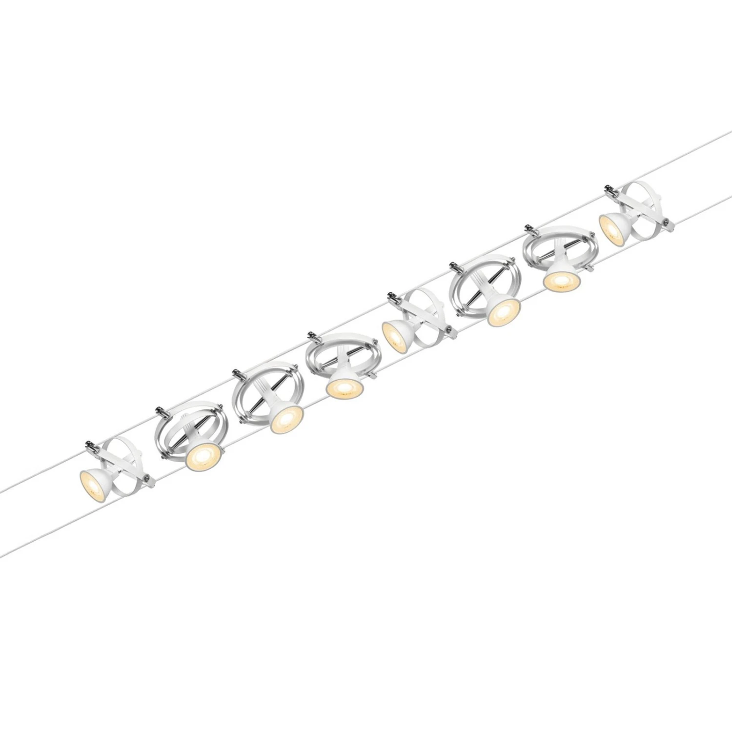 Paulmann Cardan Seilsystem Achtflammig, Weiß Matt 3 Paulmann Cardan Seilsystem Achtflammig, Weiß Matt – Bild 3