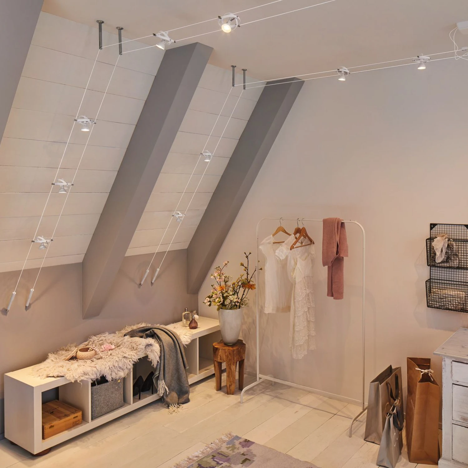 Paulmann Cardan Seilsystem Achtflammig, Weiß Matt 6 Paulmann Cardan Seilsystem Achtflammig, Weiß Matt – Bild 6