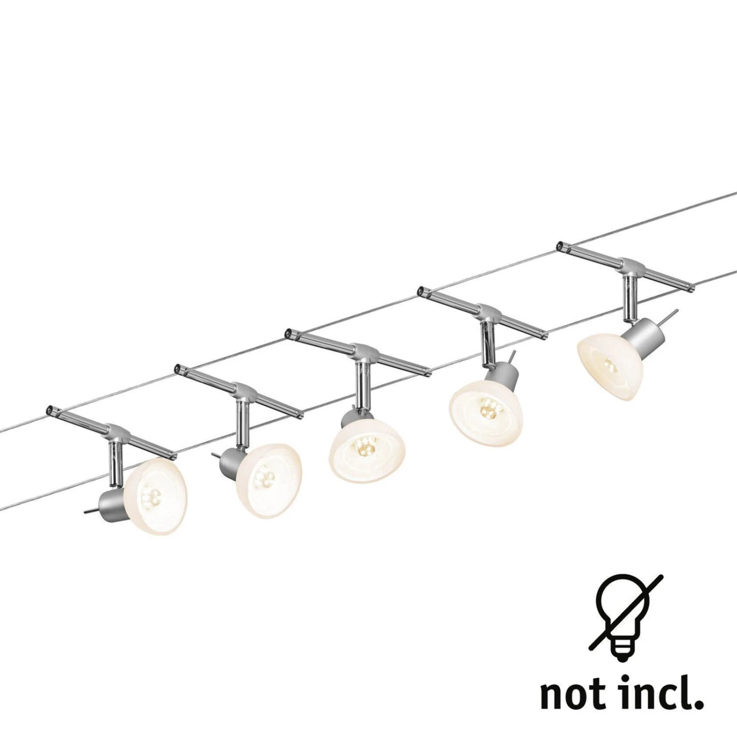 Paulmann Sheela Seilsystem 5fl. Chrom Matt 2 Paulmann Sheela Seilsystem 5fl. Chrom Matt – Bild 2