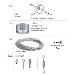 Paulmann Wire Mac II Seilsystem 7fl. Chrom 11 Paulmann Wire Mac II Seilsystem 7fl. Chrom -Paulmann Verkaufsgeschäft 7602921 5