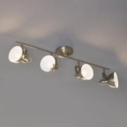 Deckenleuchte Gina, Vierflammig, Nickel Matt