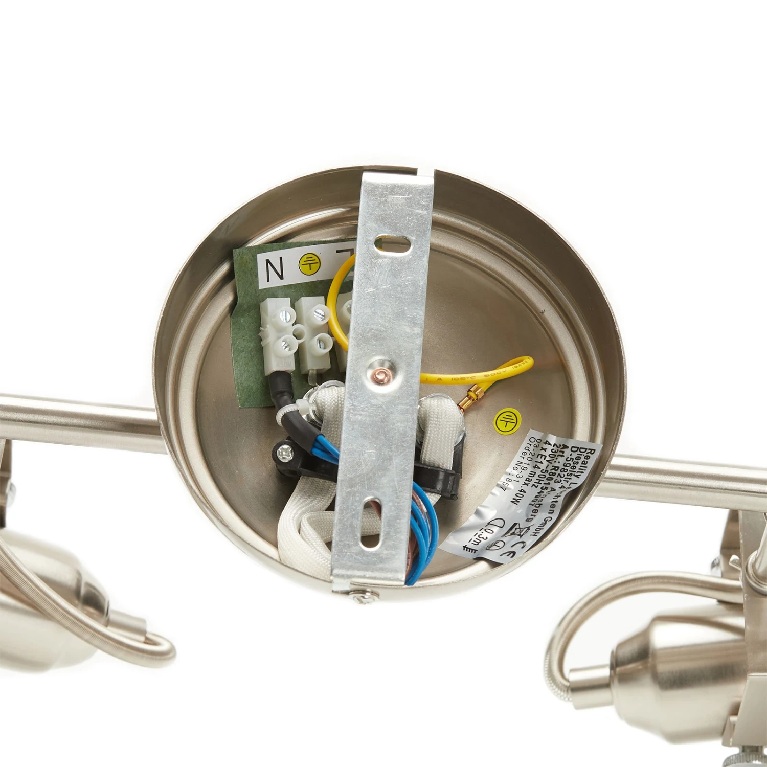 Deckenleuchte Gina, Vierflammig, Nickel Matt 7 Deckenleuchte Gina, Vierflammig, Nickel Matt – Bild 7