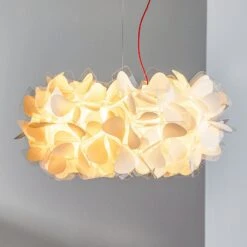 Slamp Clizia Mama Non Mama Pendel Ø53cm Weiß/rot