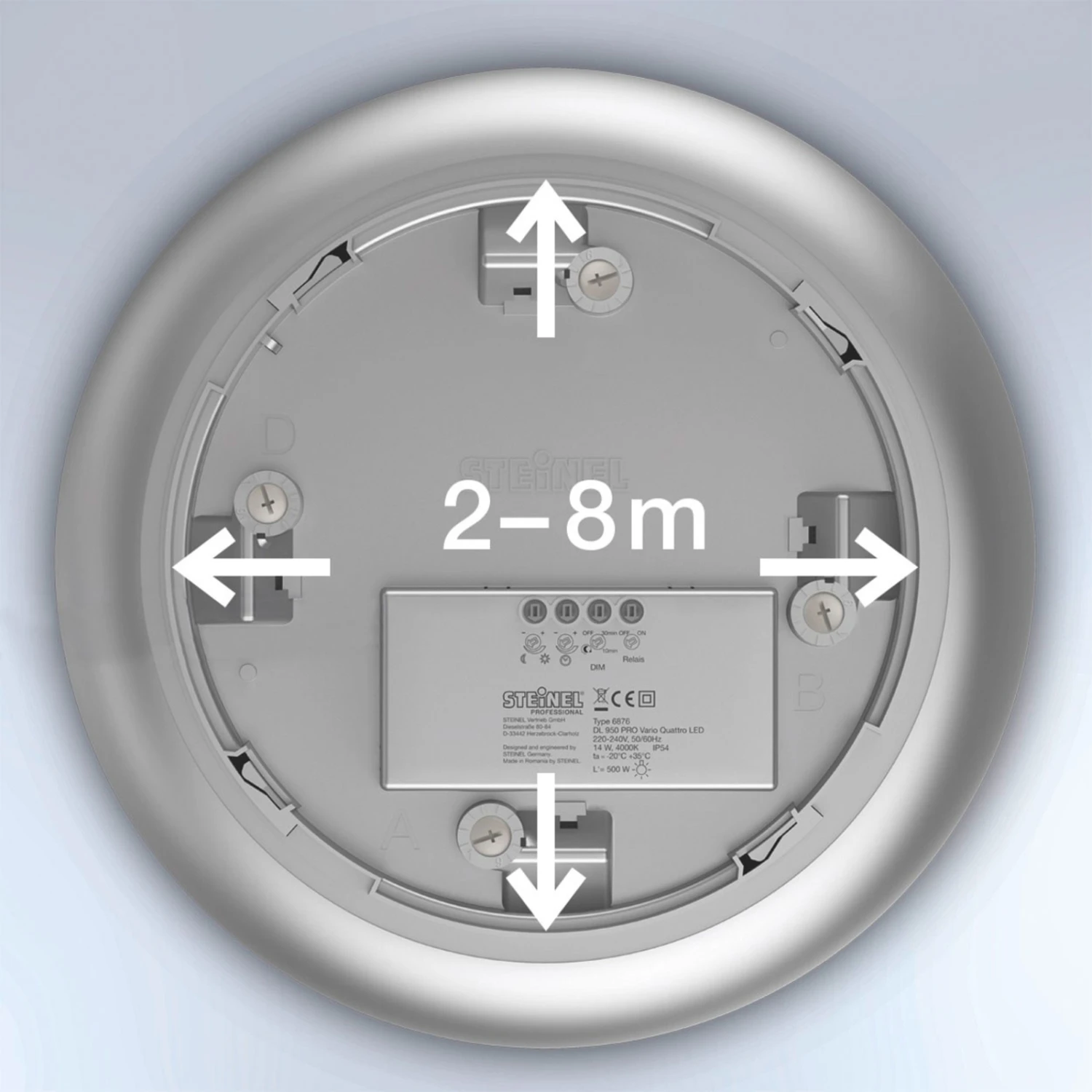 STEINEL Vario Quattro Pro S LED 4.000K Silber 6 STEINEL Vario Quattro Pro S LED 4.000K Silber – Bild 6