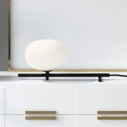 Tischleuchte Mikado, Milchglas, Dimmbar