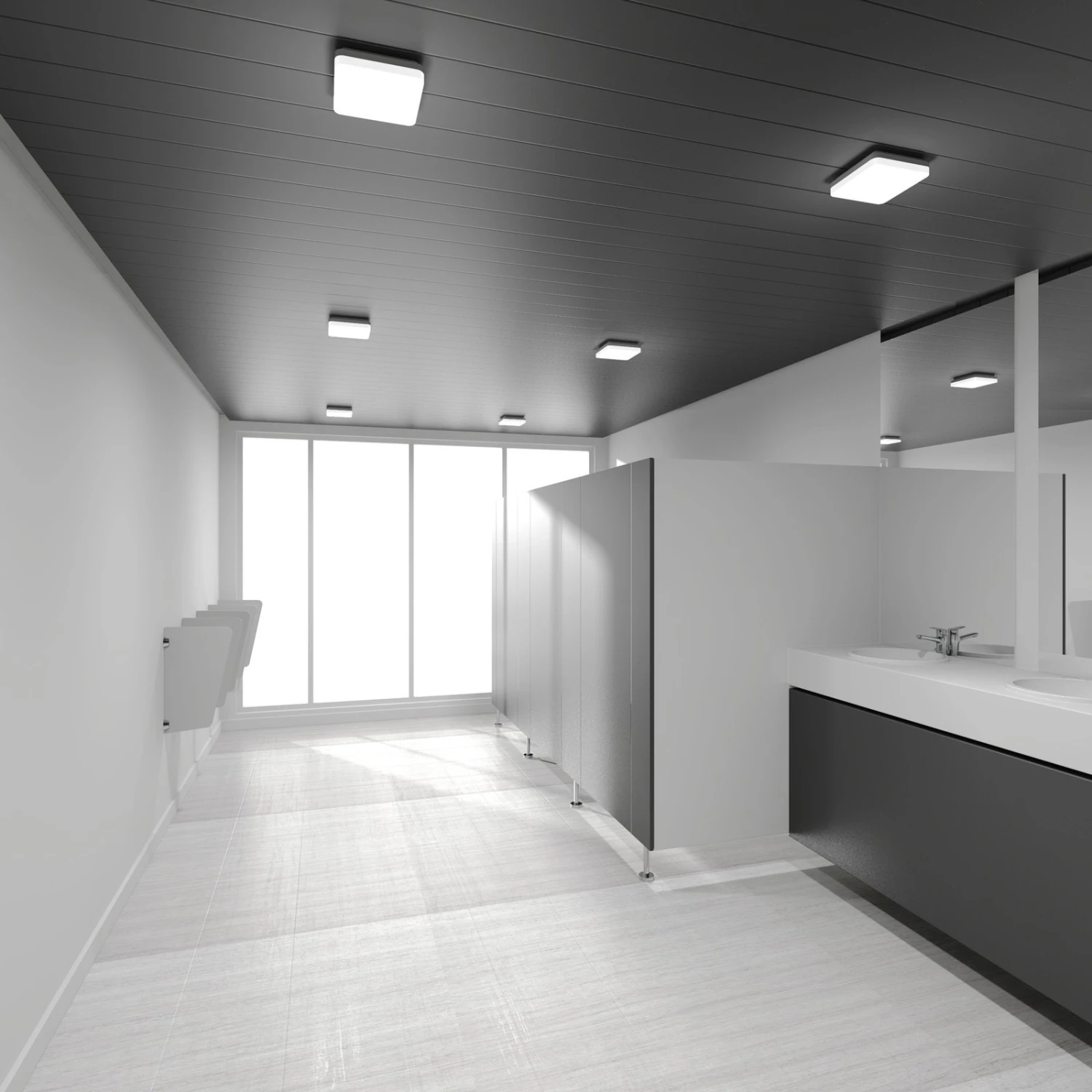 LED-Deckenlampe WL210 Eckig Kunststoff 15W 21x21cm 2 LED-Deckenlampe WL210 Eckig Kunststoff 15W 21x21cm – Bild 2