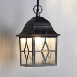 Außenhängelampe Genoa Mit Bleiglas