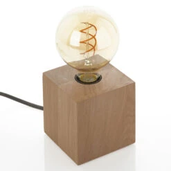 Tischlampe Trongo Würfel Eiche, Kabel Anthrazit -Paulmann Verkaufsgeschäft 8574408 3