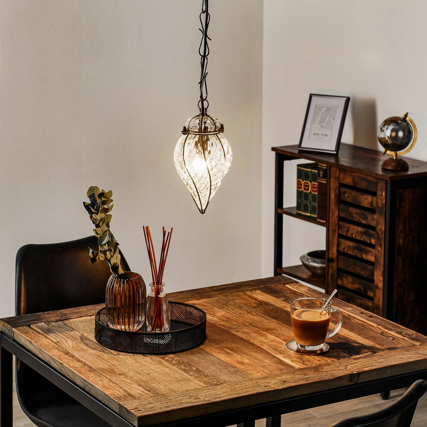 Hängeleuchte Goccia Mundgeblasen, Klar, 15 Cm 2 Hängeleuchte Goccia Mundgeblasen, Klar, 15 Cm – Bild 2