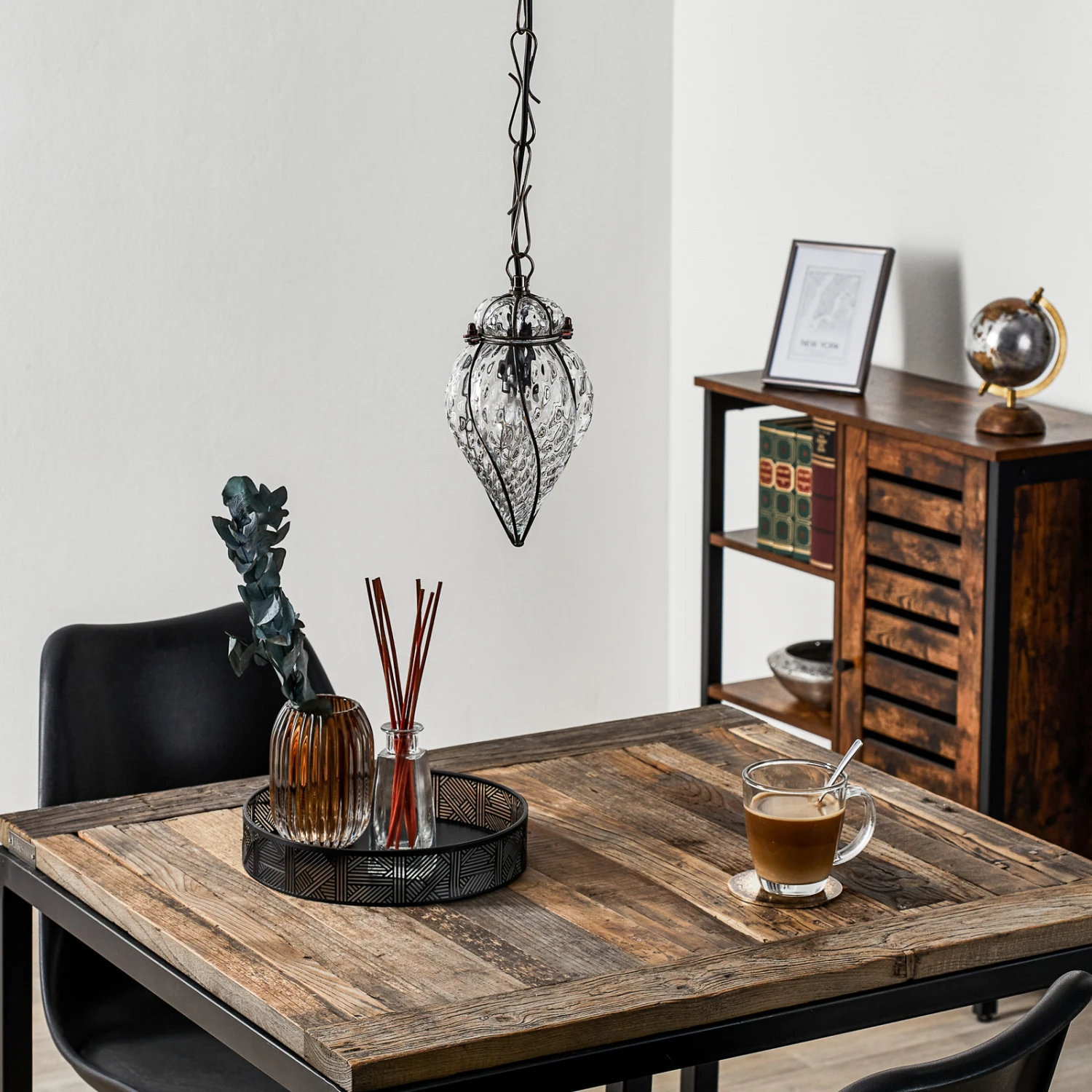 Hängeleuchte Goccia Mundgeblasen, Klar, 15 Cm 3 Hängeleuchte Goccia Mundgeblasen, Klar, 15 Cm – Bild 3