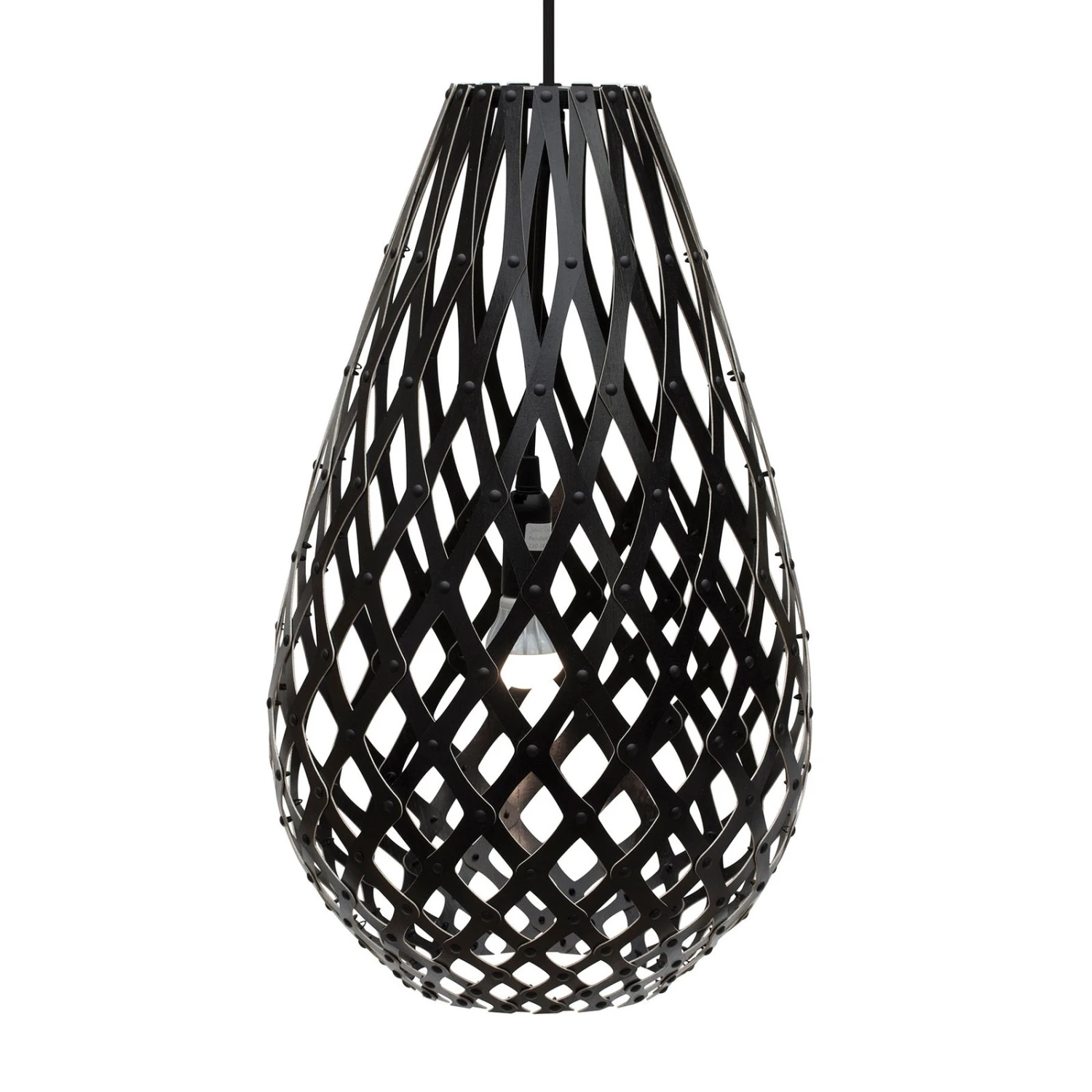 David Trubridge Koura Pendellampe 50 Cm Schwarz 1 David Trubridge Koura Pendellampe 50 Cm Schwarz