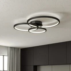 Trio WiZ Aaron Smarte LED-Deckenleuchte, Anthrazit