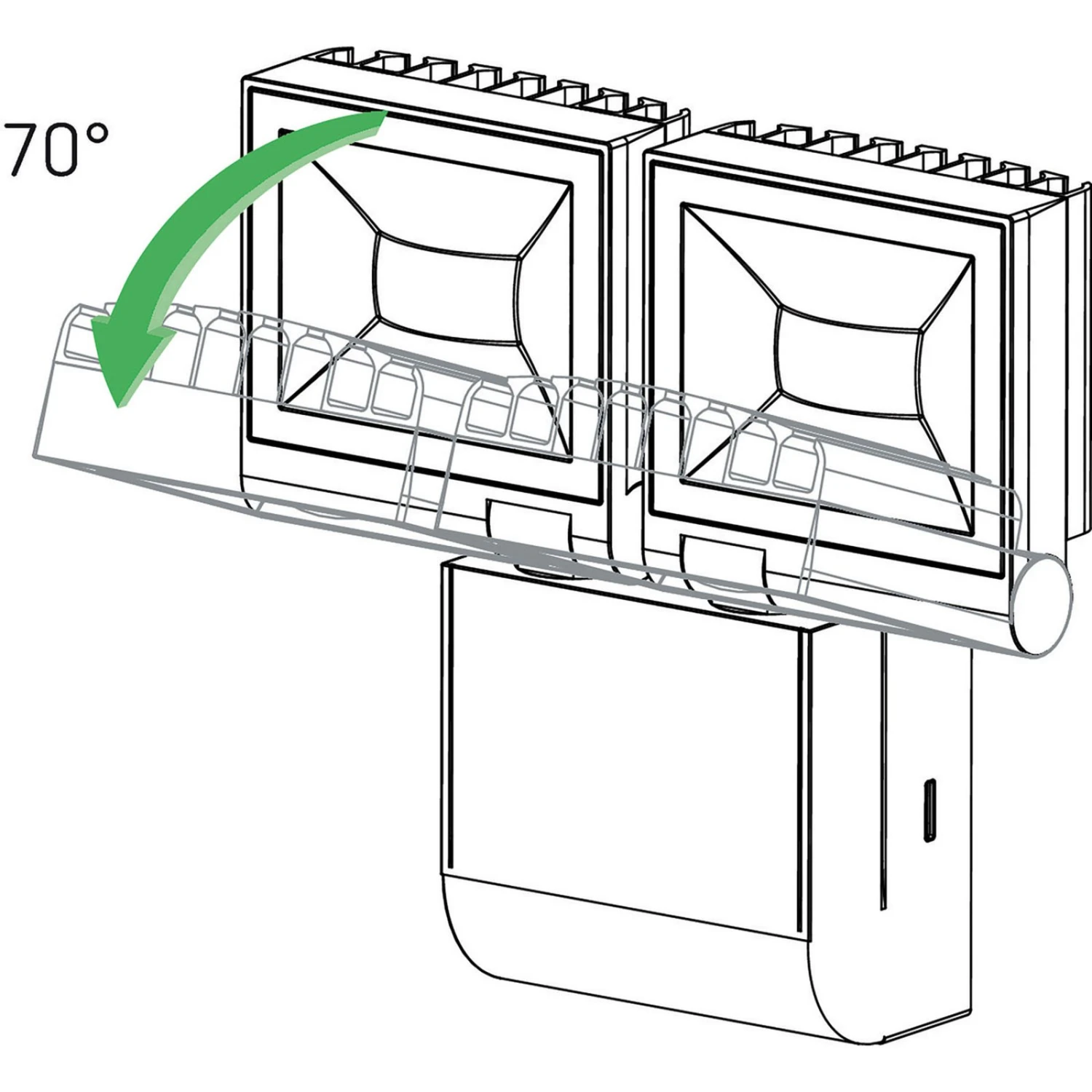 Theben TheLeda S20L Strahler Zweiflammig Weiß 4 Theben TheLeda S20L Strahler Zweiflammig Weiß – Bild 4