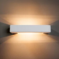 Bügelförmige Halogen-Wandleuchte Isra Aus Gips