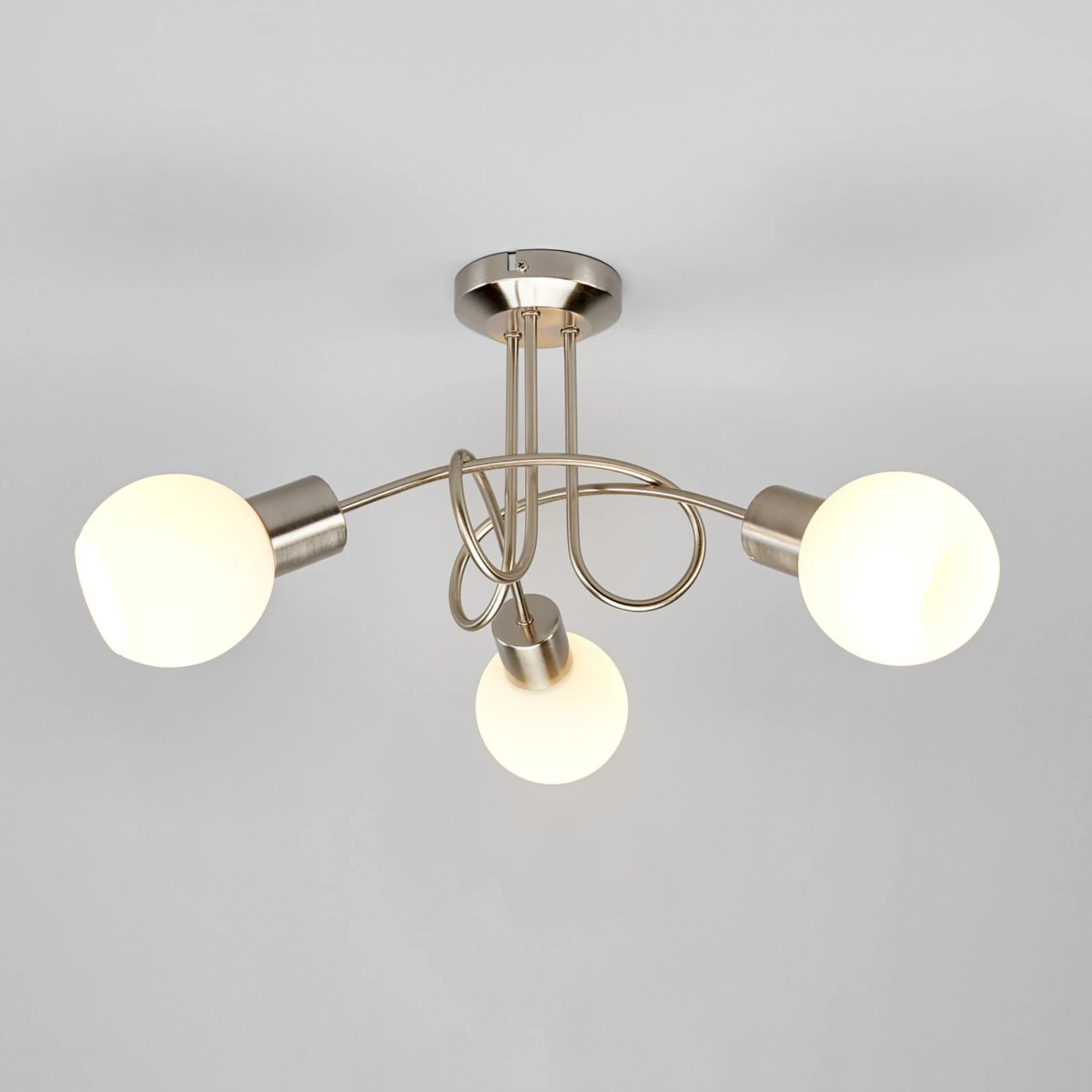 Deckenleuchte Elaina 3-flg., Nickel Matt 1 Deckenleuchte Elaina 3-flg., Nickel Matt